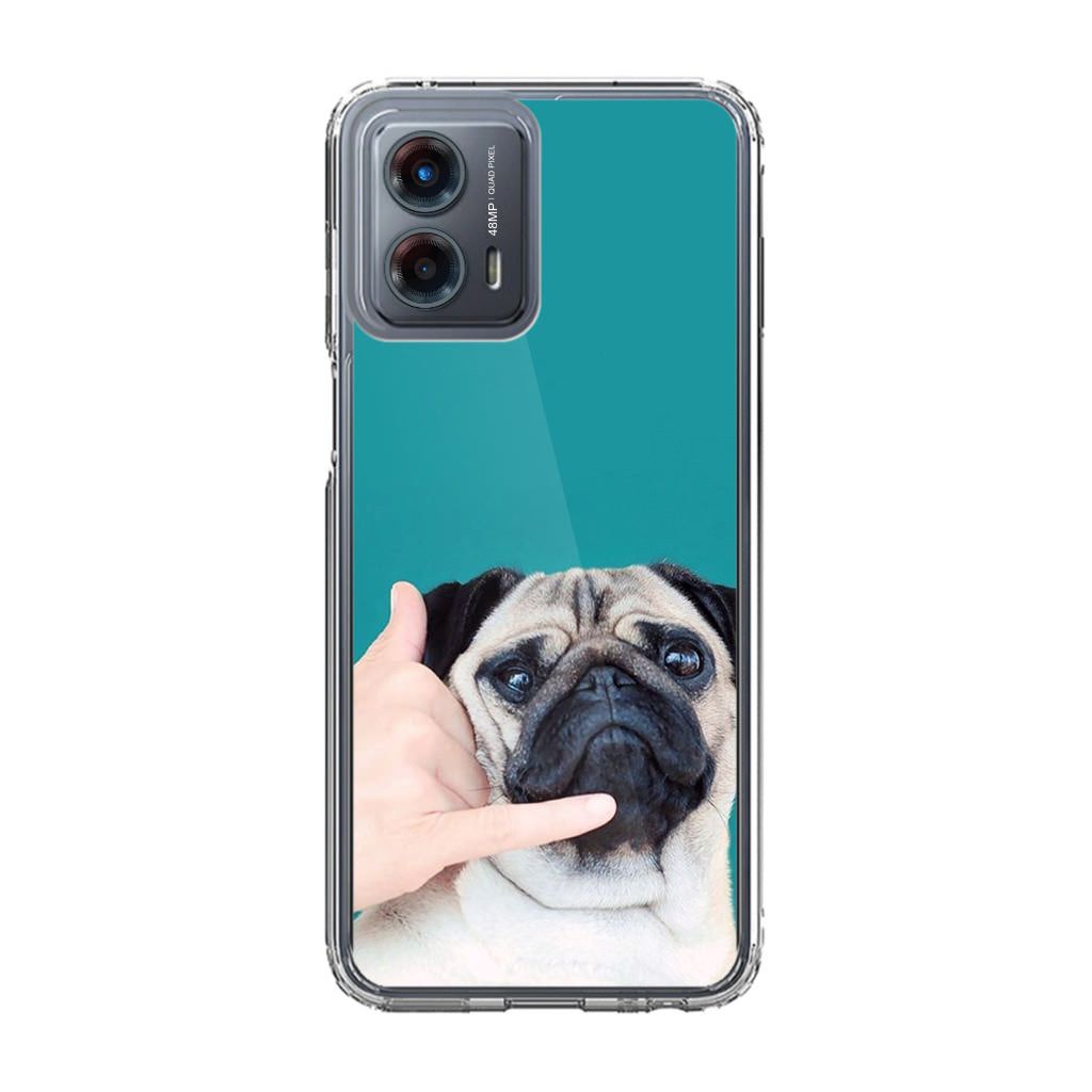 Pug is on the Phone Motorola Moto G 5G 2023 Case