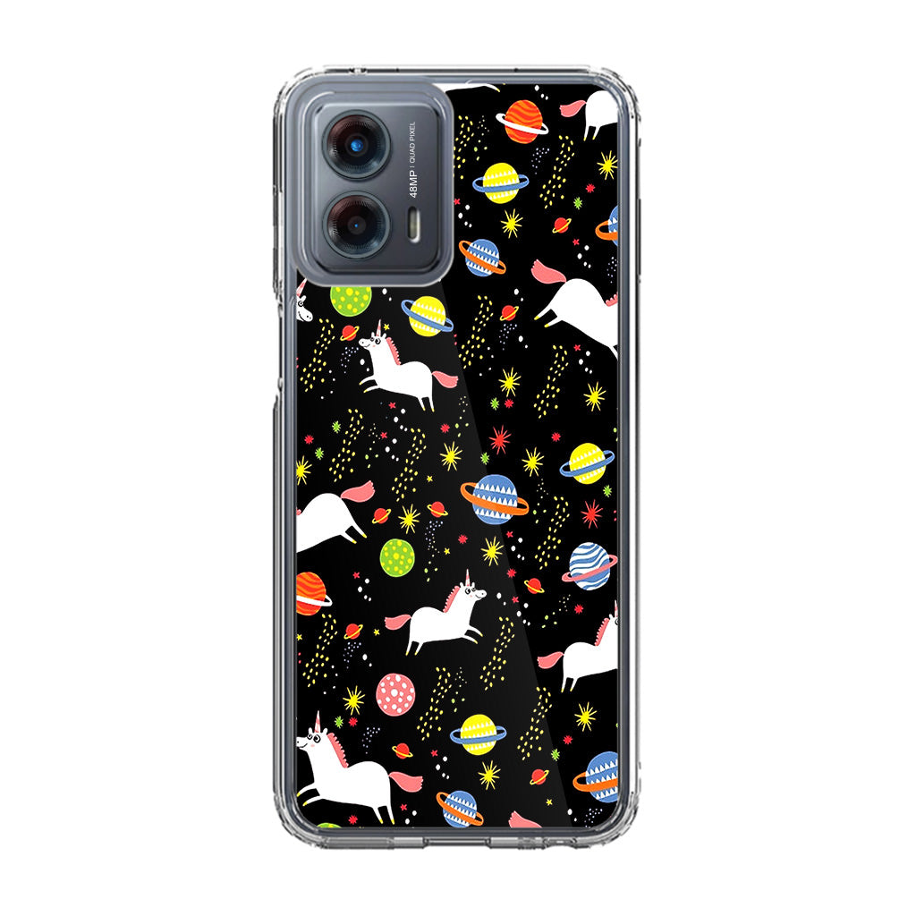 Space Unicorn Pattern Motorola Moto G 5G 2023 Case