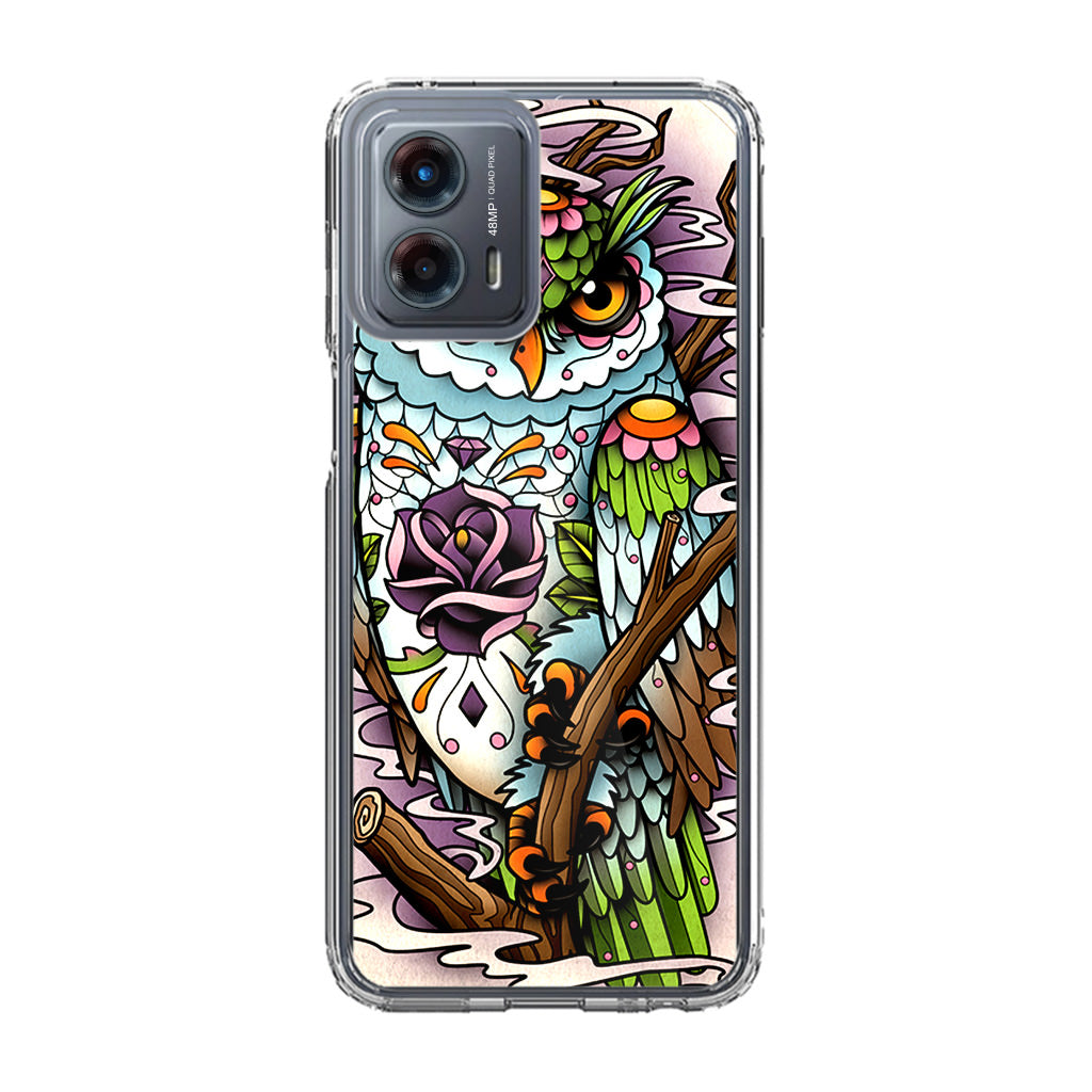 Sugar Skull Owl Tattoo Motorola Moto G 5G 2023 Case