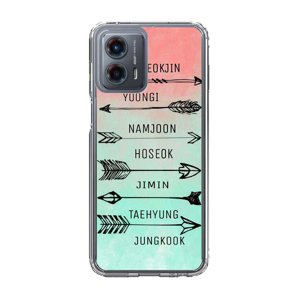 BTS Members Name Motorola Moto G 5G 2023 Case