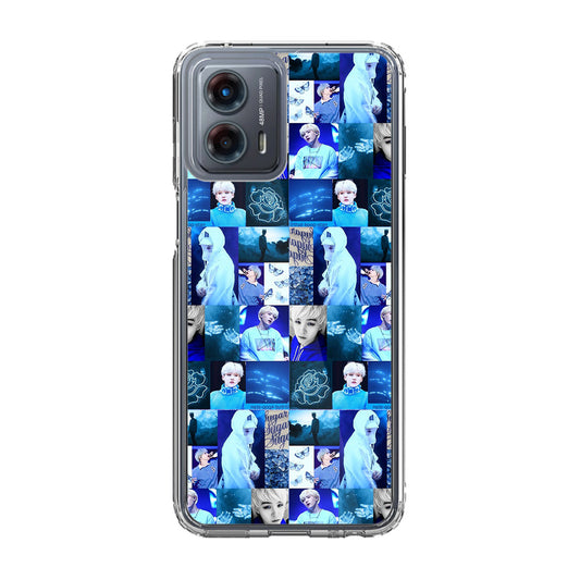 BTS Suga Blue Aesthetic Collage Motorola Moto G 5G 2023 Case