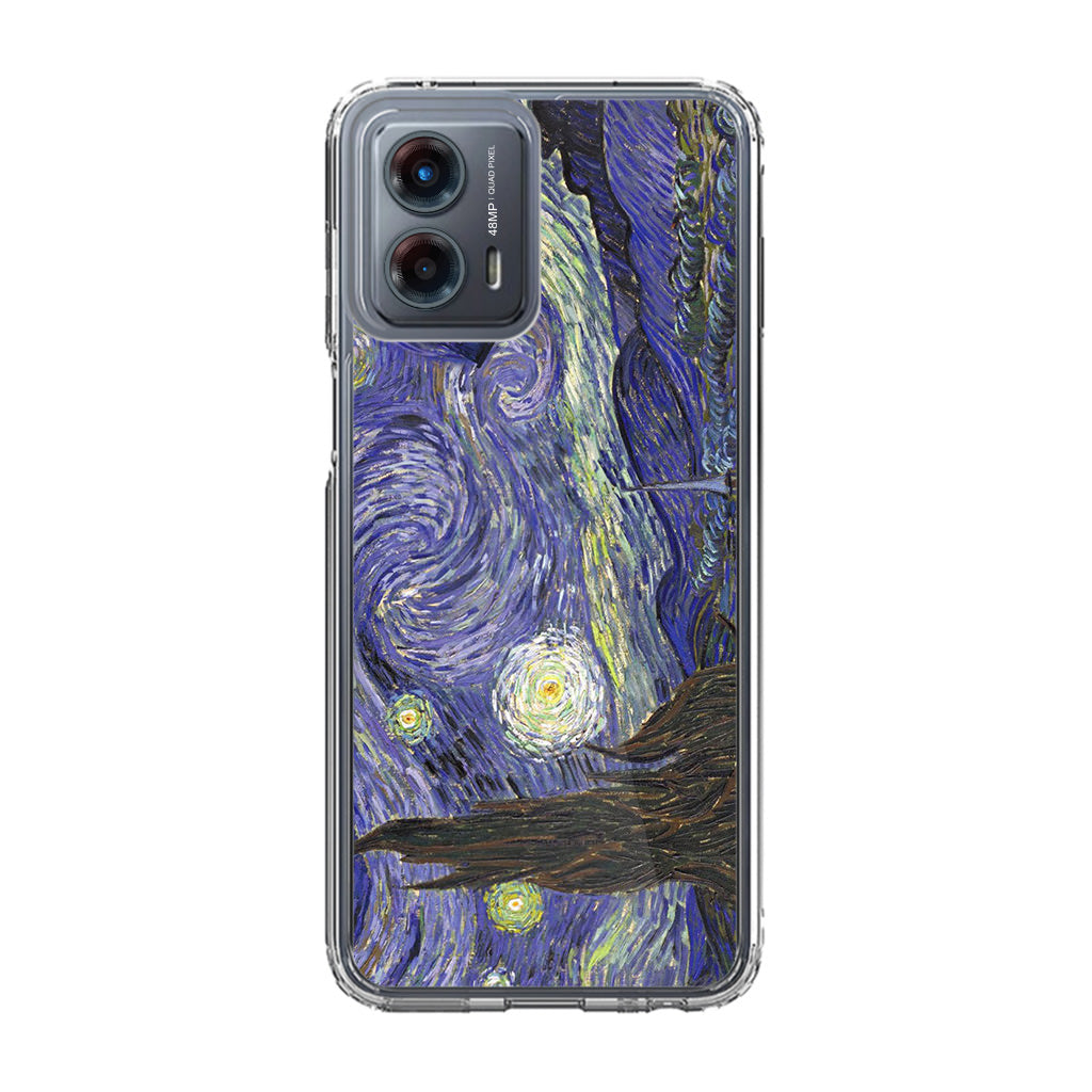 Dr Who Tardis In Van Gogh Starry Night Motorola Moto G 5G 2023 Case