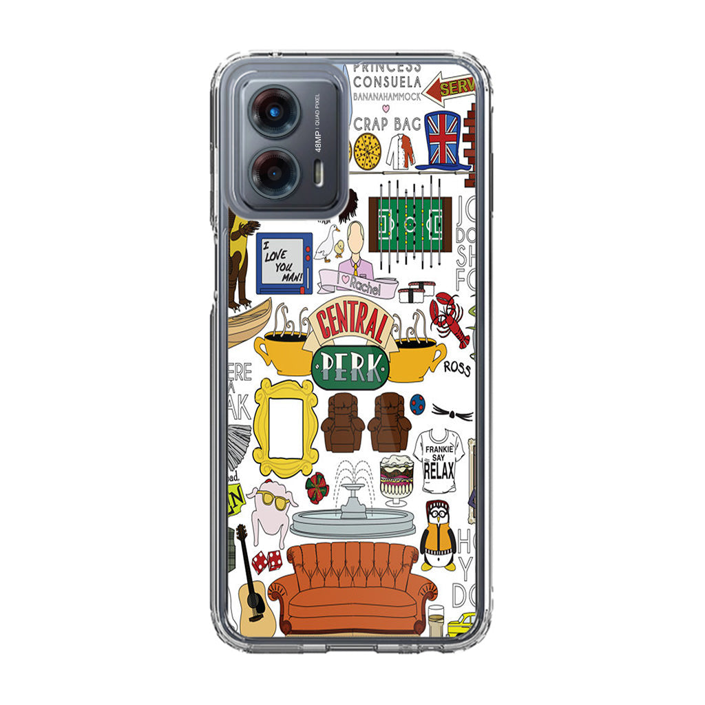 Friends TV Show Central Perk Sticker Motorola Moto G 5G 2023 Case