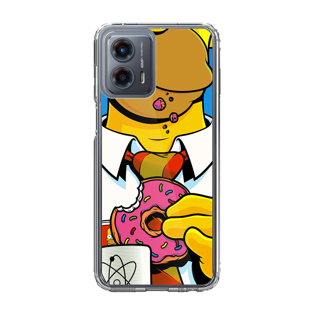 Homer Eats Donut Motorola Moto G 5G 2023 Case