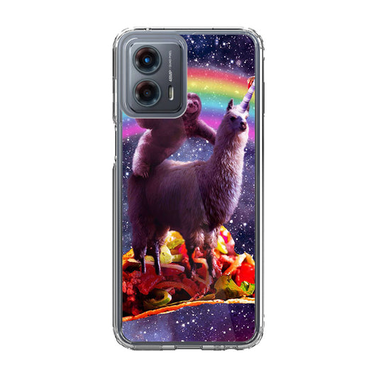 LLama And Sloth On Space Motorola Moto G 5G 2023 Case