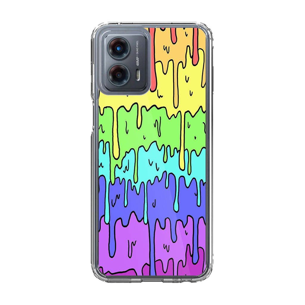 Pastel Kawaii Melting Rainbow Motorola Moto G 5G 2023 Case