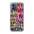 Rainbow Unicorn Quote Motorola Moto G 5G 2023 Case