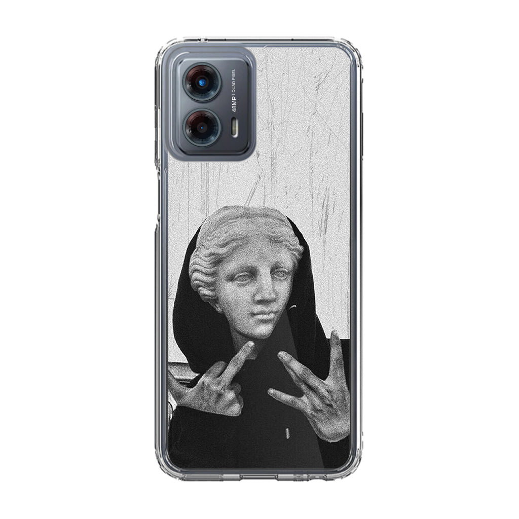 Greek Statue Wearing Hoodie Motorola Moto G 5G 2023 Case