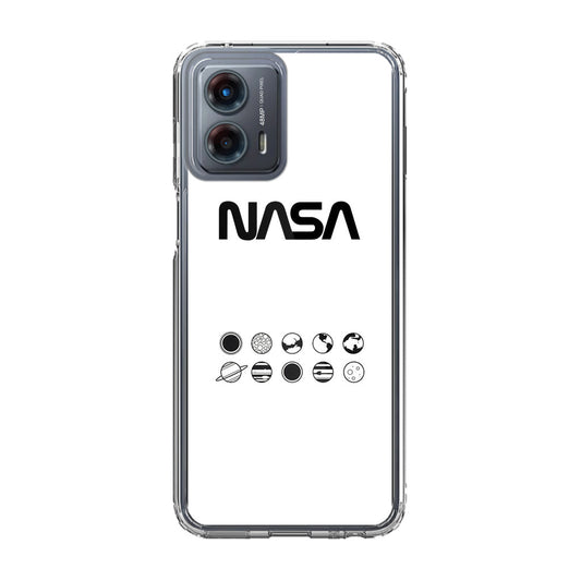 NASA Minimalist White Motorola Moto G 5G 2023 Case