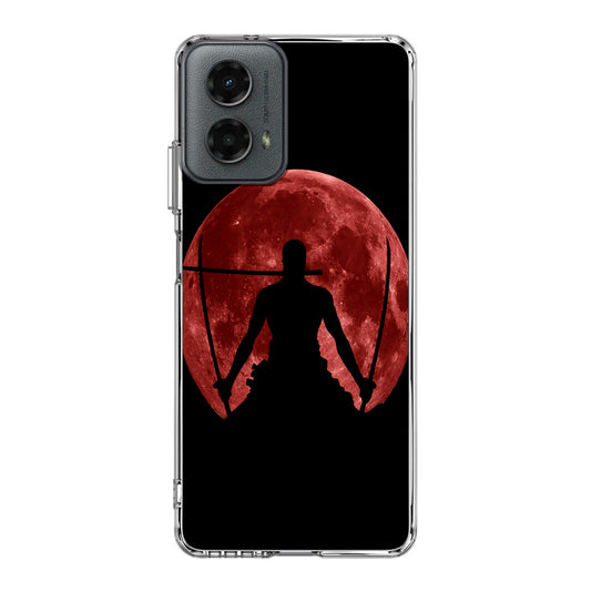 Silhouette Of Zoro In Santoryu Mode Motorola Moto G 5G 2024 Case