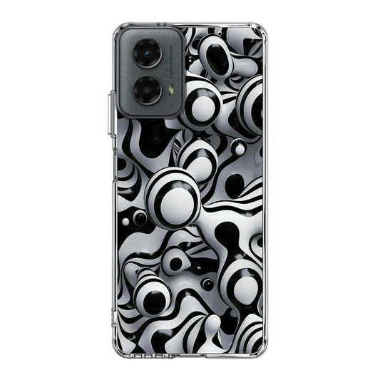 Abstract Art Black White Motorola Moto G 5G 2024 Case