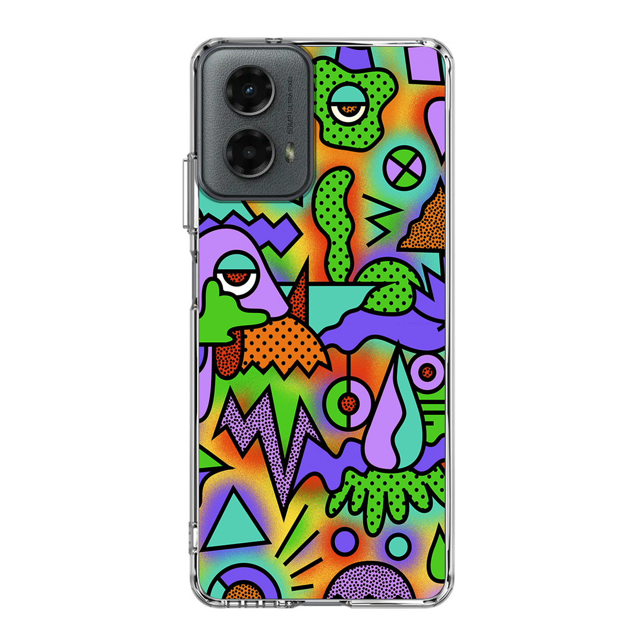 Abstract Colorful Doodle Art Motorola Moto G 5G 2024 Case