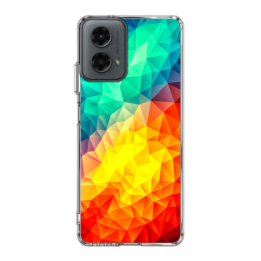 Abstract Multicolor Cubism Painting Motorola Moto G 5G 2024 Case