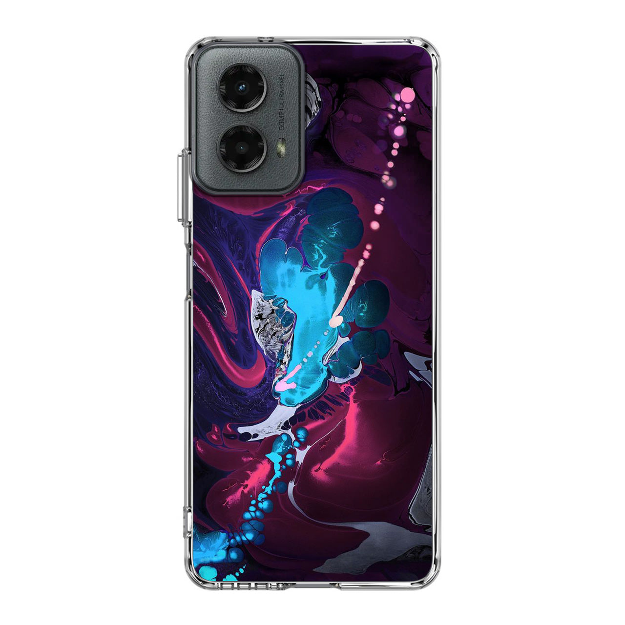 Abstract Purple Blue Art Motorola Moto G 5G 2024 Case