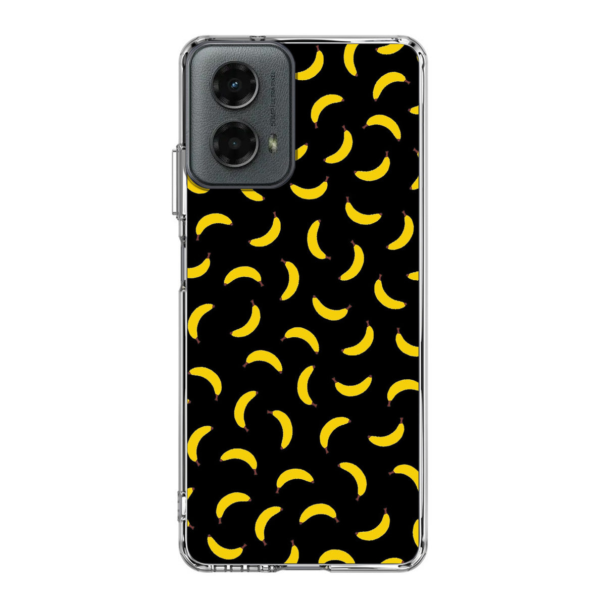 Bananas Fruit Pattern Black Motorola Moto G 5G 2024 Case