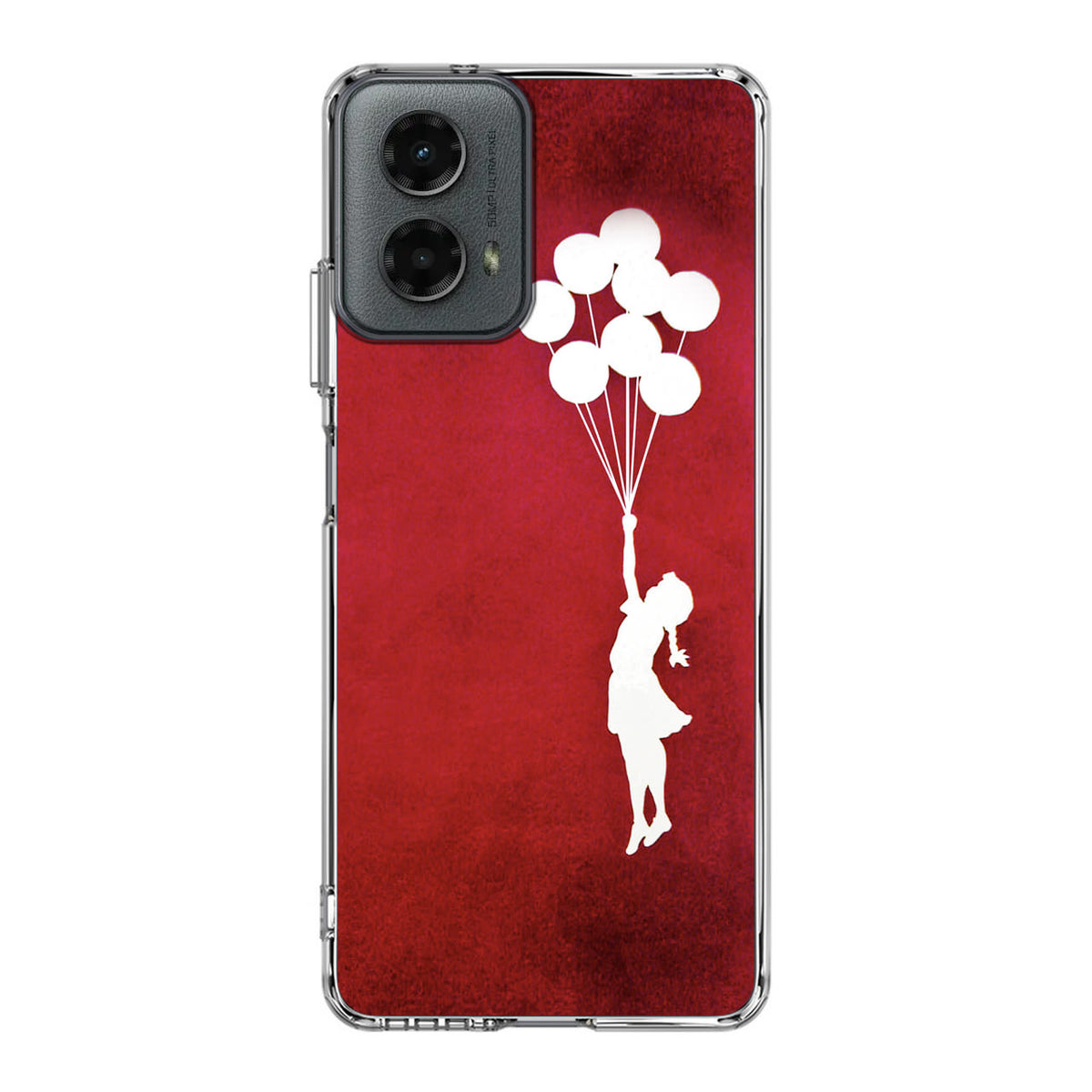 Banksy Girl With Balloons Red Motorola Moto G 5G 2024 Case