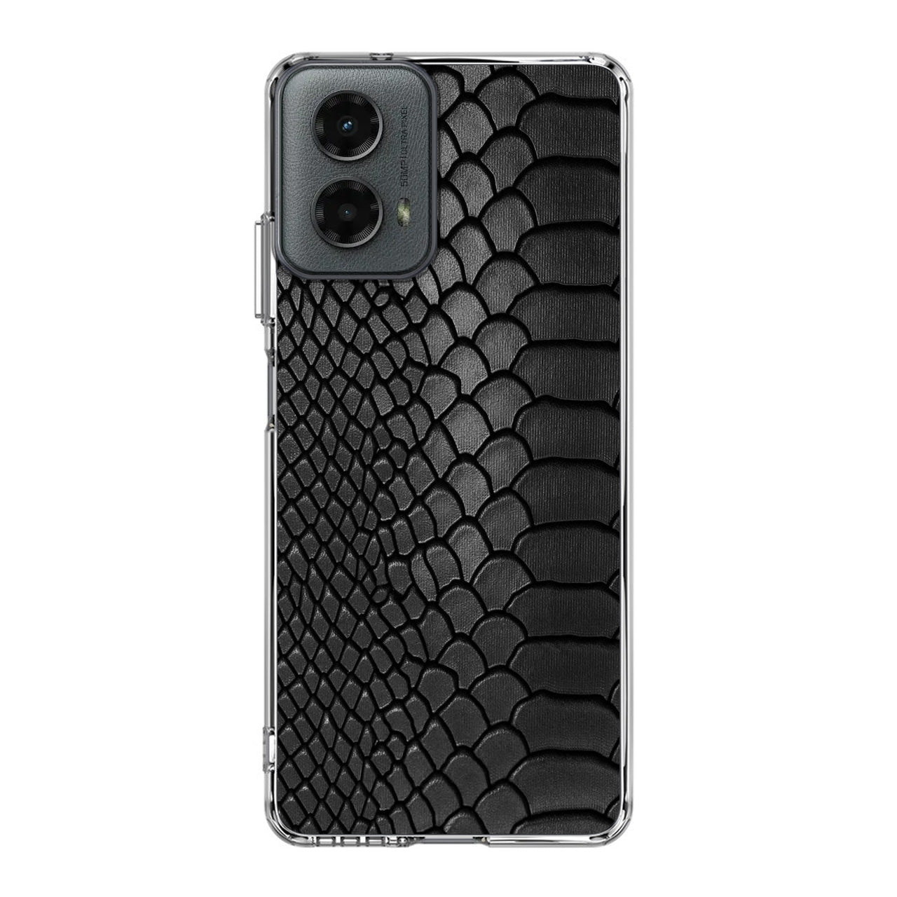 Black Snake Skin Texture Motorola Moto G 5G 2024 Case
