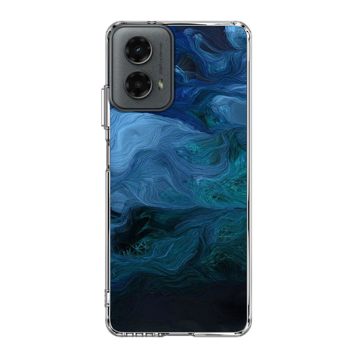 Blue Abstract Art Motorola Moto G 5G 2024 Case