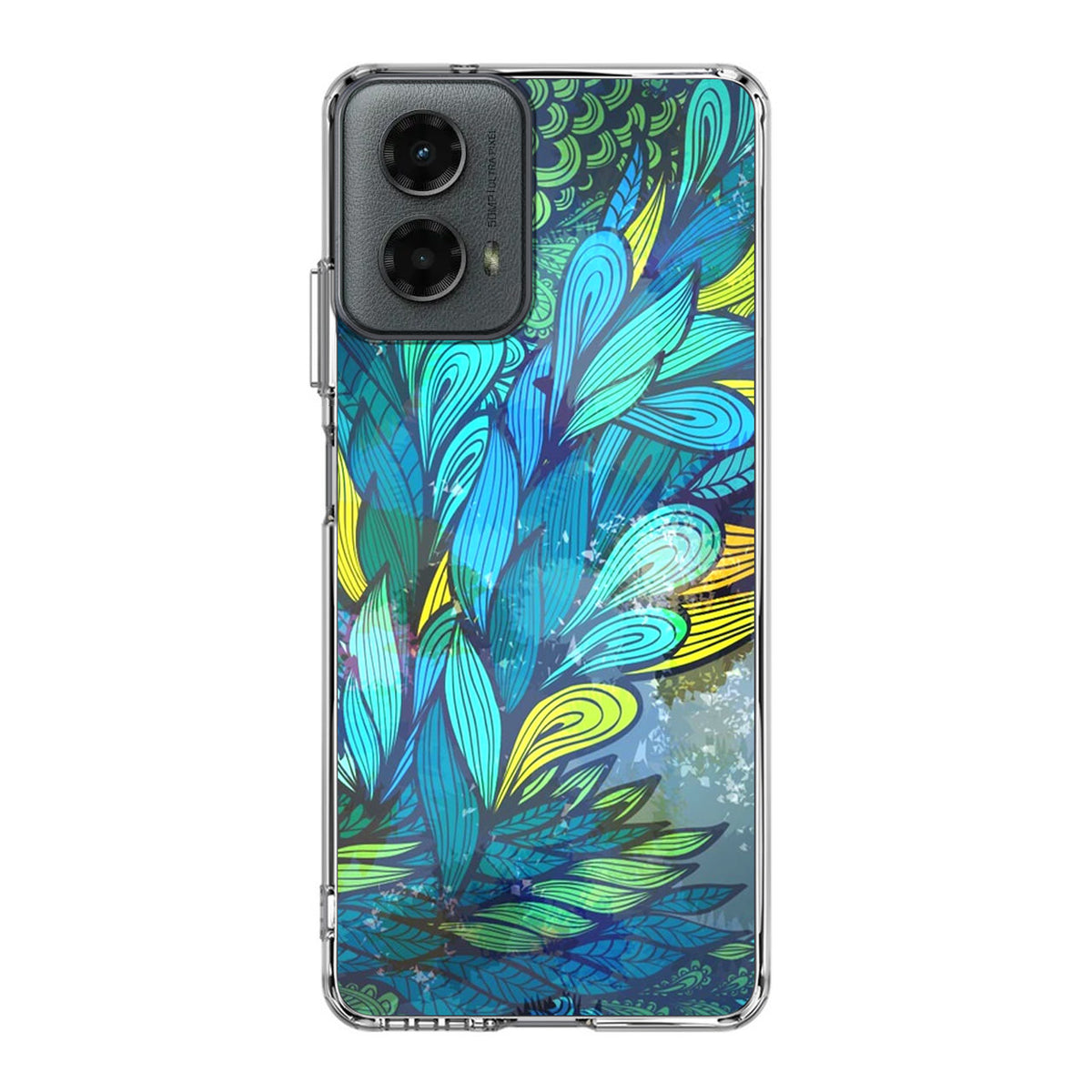 Colorful Art in Blue Motorola Moto G 5G 2024 Case