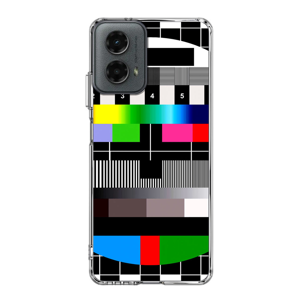 Scheme Pause TV Colorful Mesh Motorola Moto G 5G 2024 Case