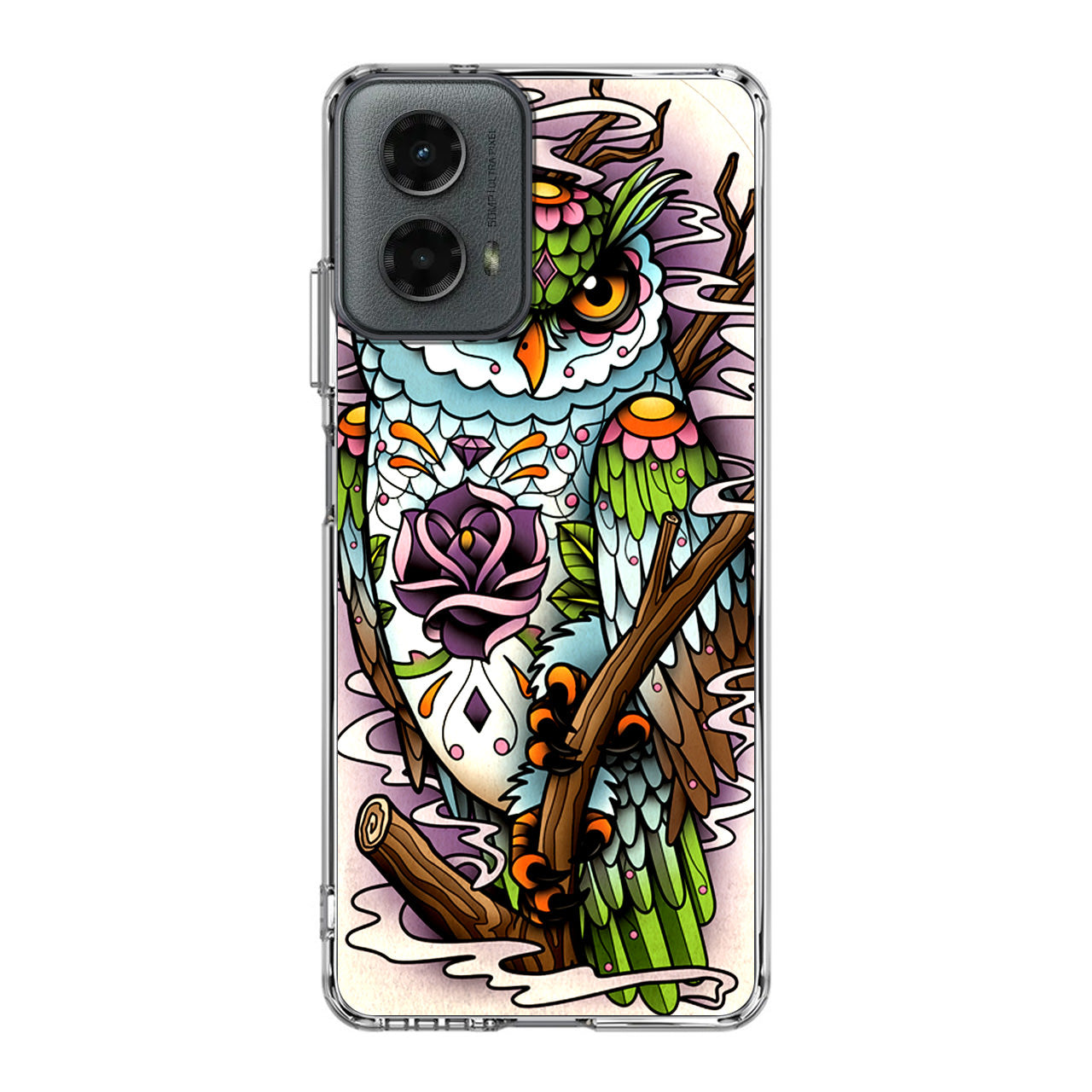 Sugar Skull Owl Tattoo Motorola Moto G 5G 2024 Case