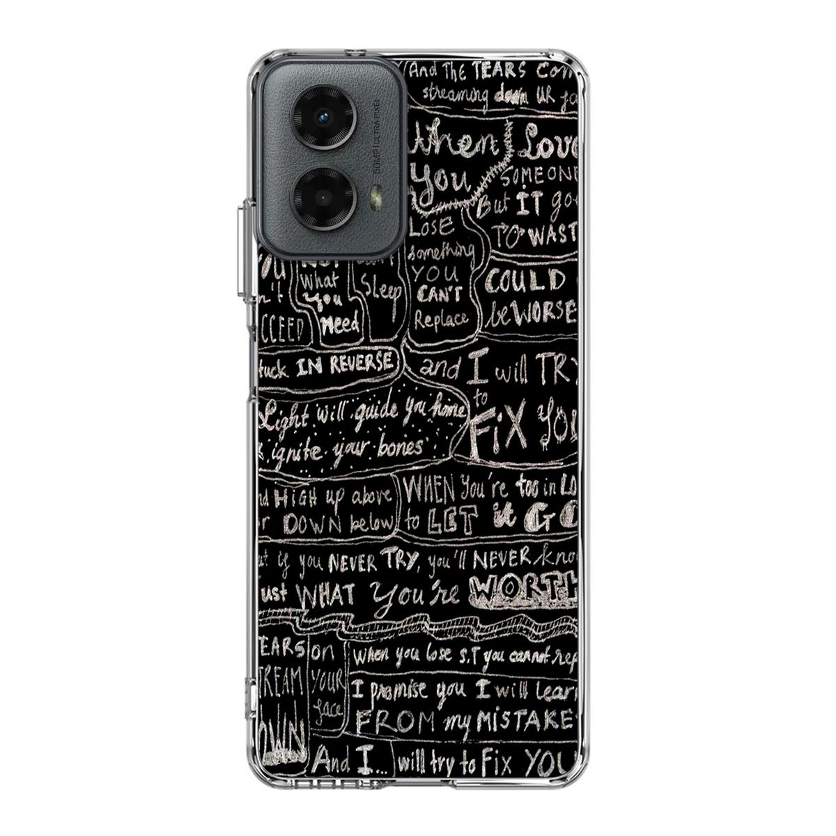 Fix You Lyrics Motorola Moto G 5G 2024 Case