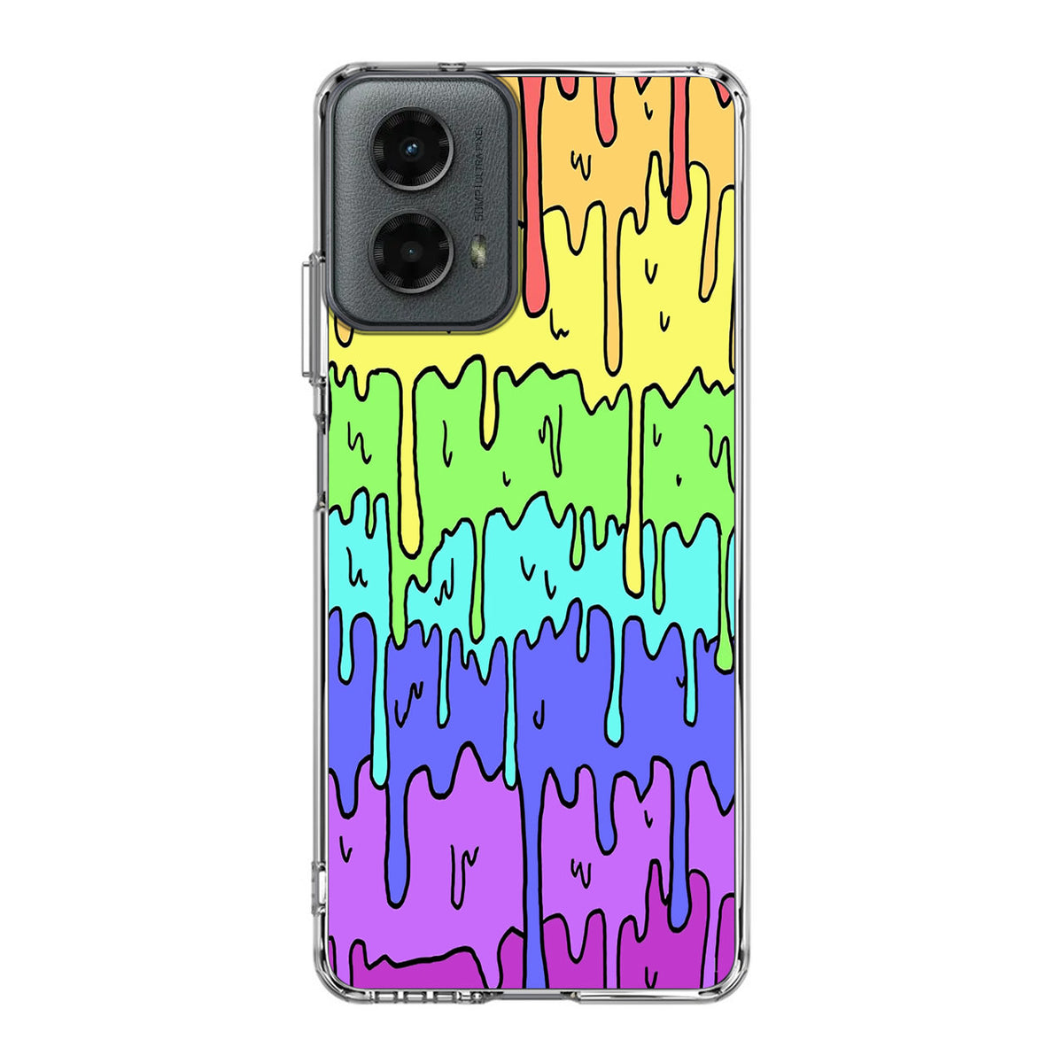 Pastel Kawaii Melting Rainbow Motorola Moto G 5G 2024 Case