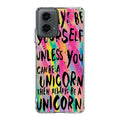 Rainbow Unicorn Quote Motorola Moto G 5G 2024 Case