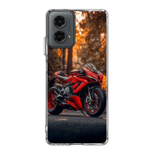 Crimson Velocity in Autumn Flame Motorola Moto G 5G 2024 Case