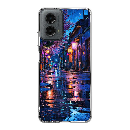 Midnight Sakura Glow Motorola Moto G 5G 2024 Case