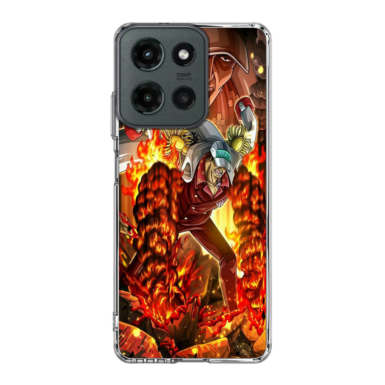 Akainu Exploding Volcano Motorola Moto G 2025 Case