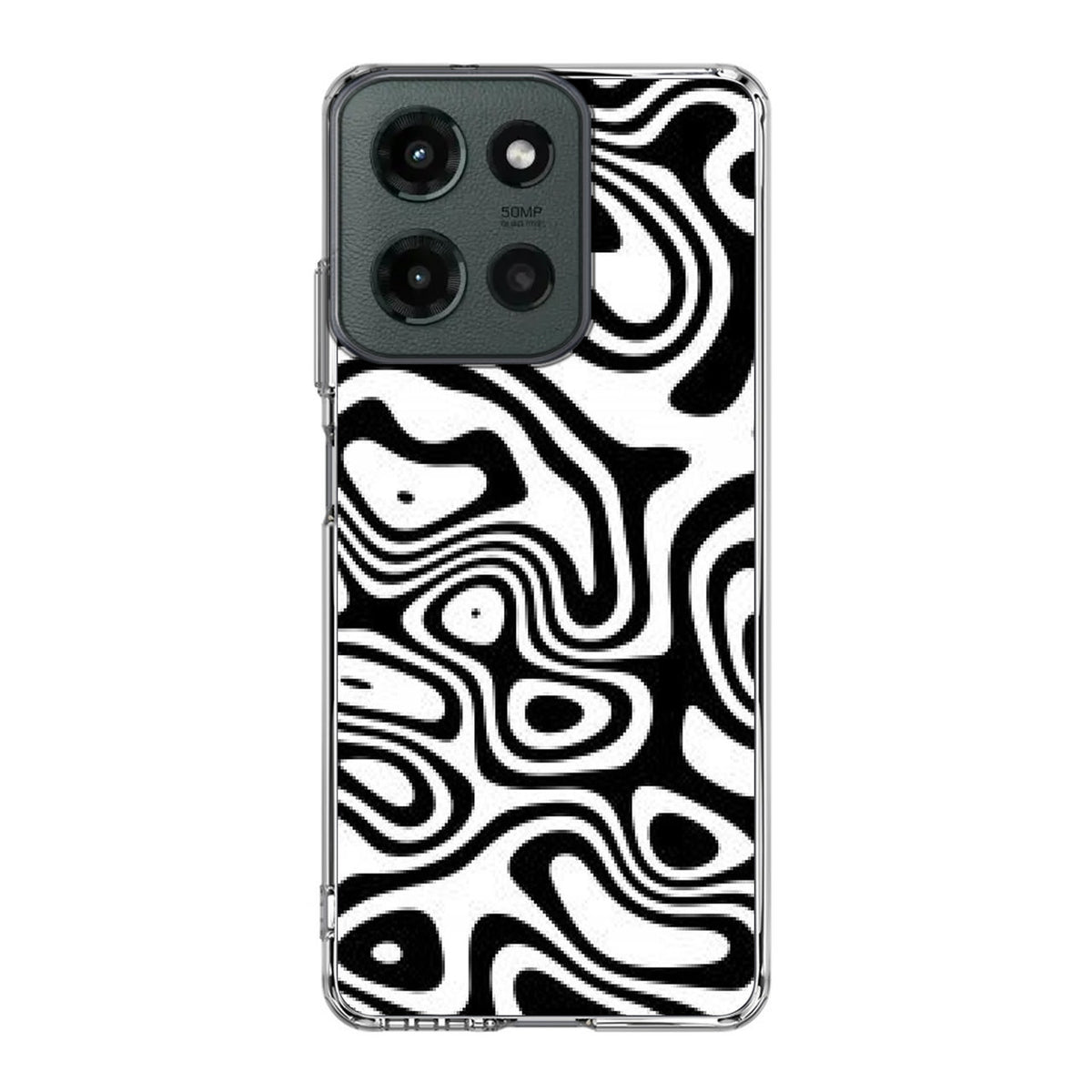 Abstract Black and White Background Motorola Moto G 2025 Case