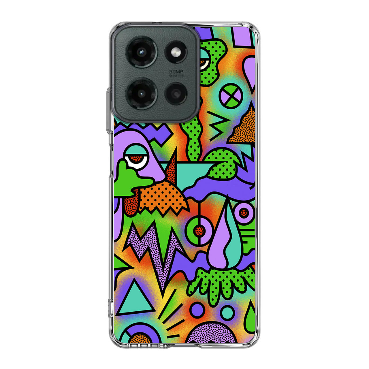 Abstract Colorful Doodle Art Motorola Moto G 2025 Case