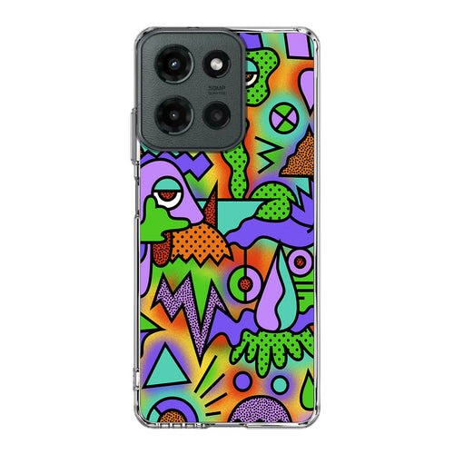 Abstract Colorful Doodle Art Motorola Moto G 2025 Case