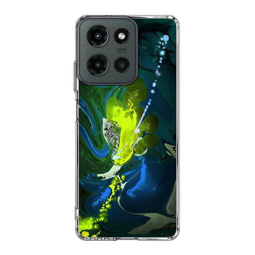 Abstract Green Blue Art Motorola Moto G 2025 Case