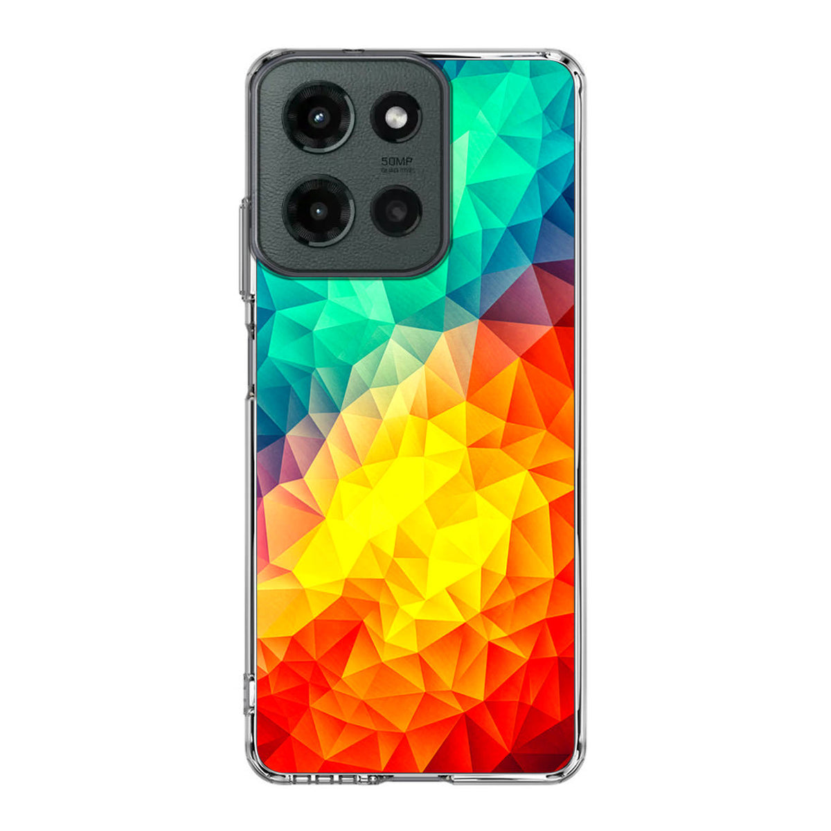 Abstract Multicolor Cubism Painting Motorola Moto G 2025 Case