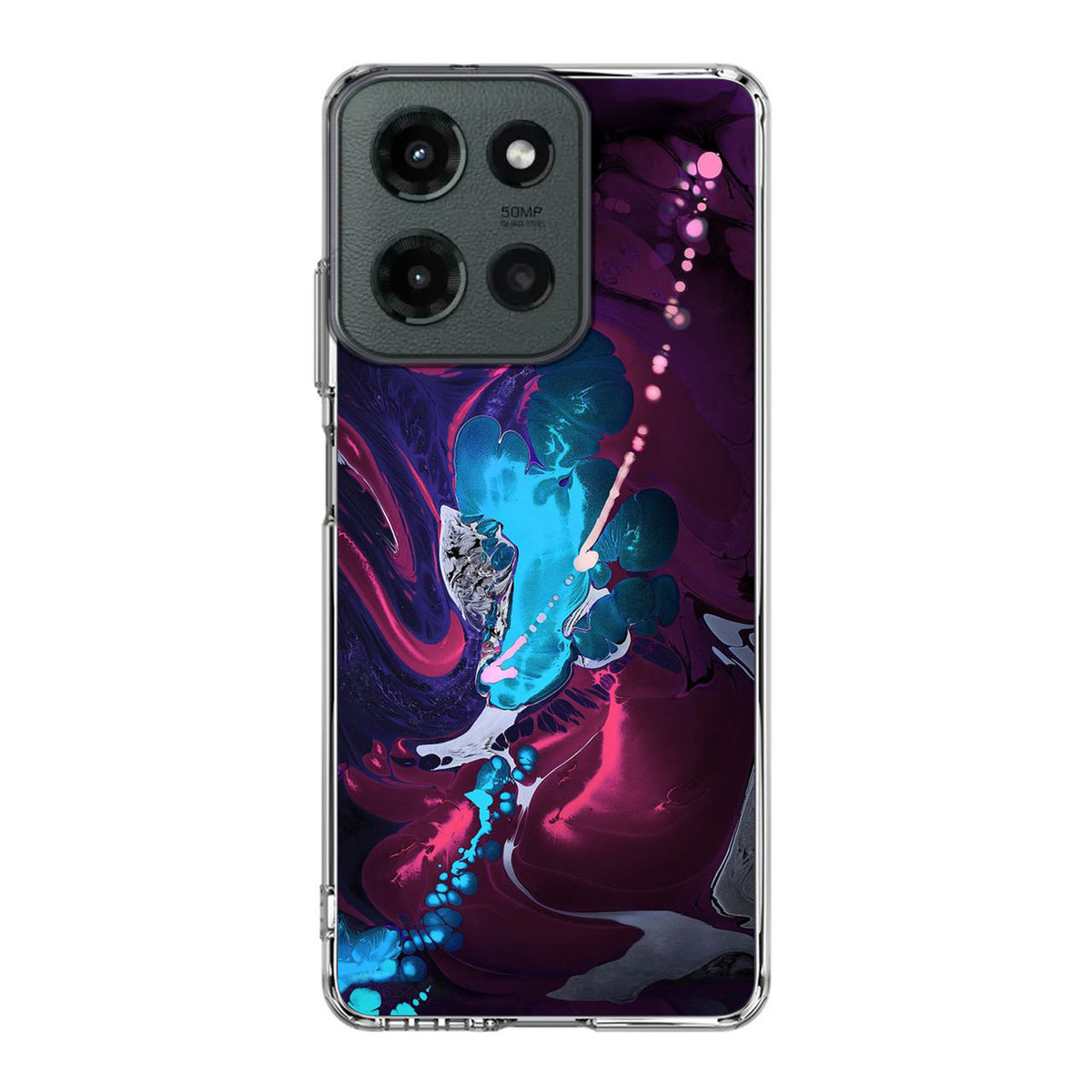 Abstract Purple Blue Art Motorola Moto G 2025 Case