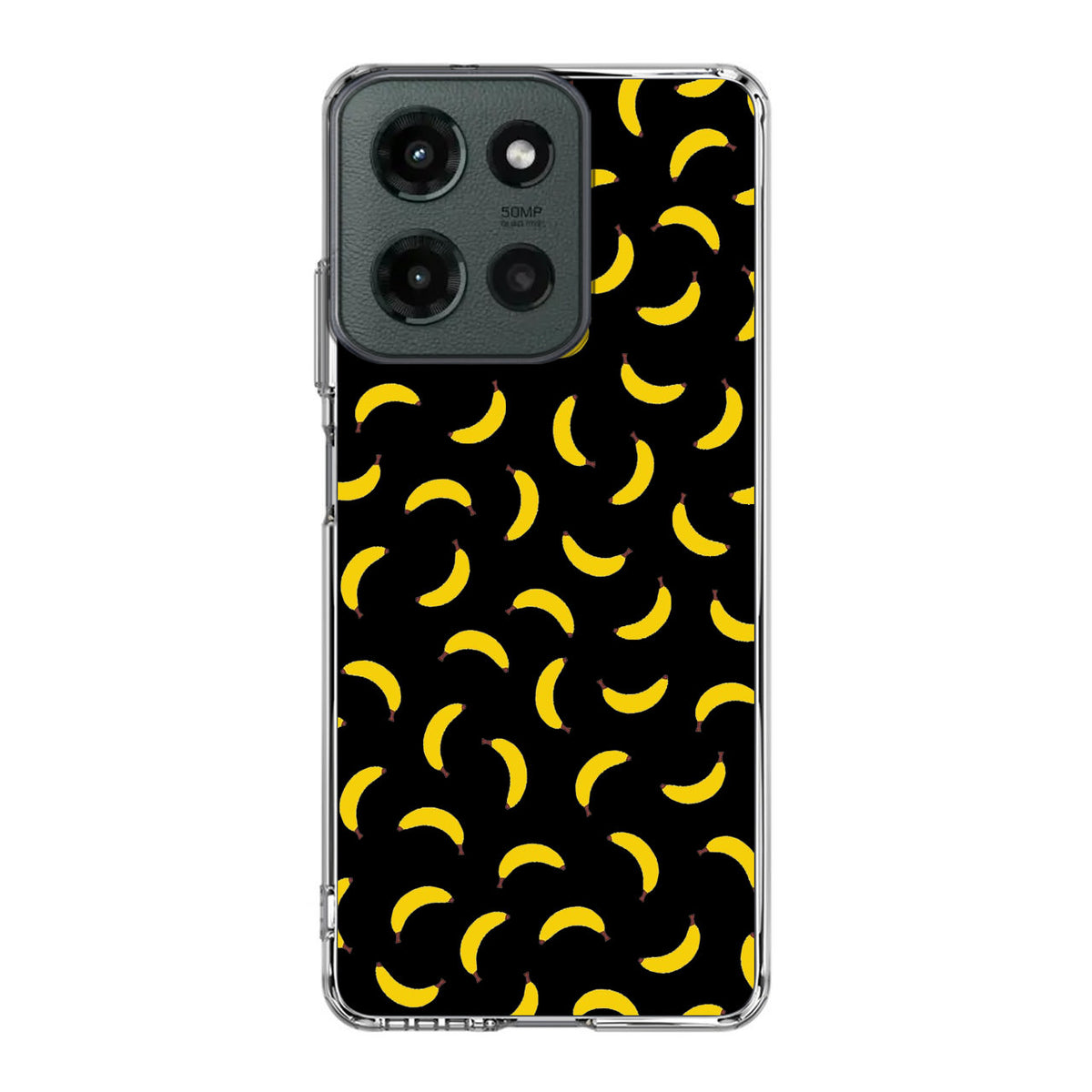 Bananas Fruit Pattern Black Motorola Moto G 2025 Case