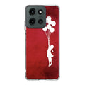 Banksy Girl With Balloons Red Motorola Moto G 2025 Case