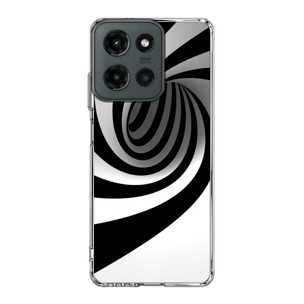 Black and White Twist Motorola Moto G 2025 Case