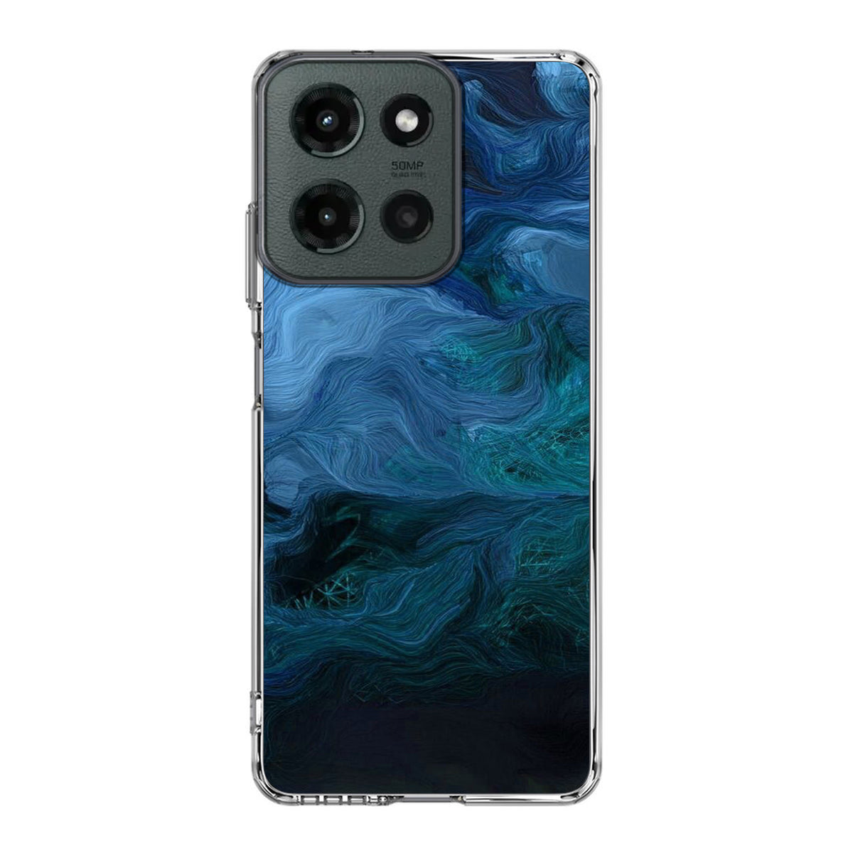Blue Abstract Art Motorola Moto G 2025 Case