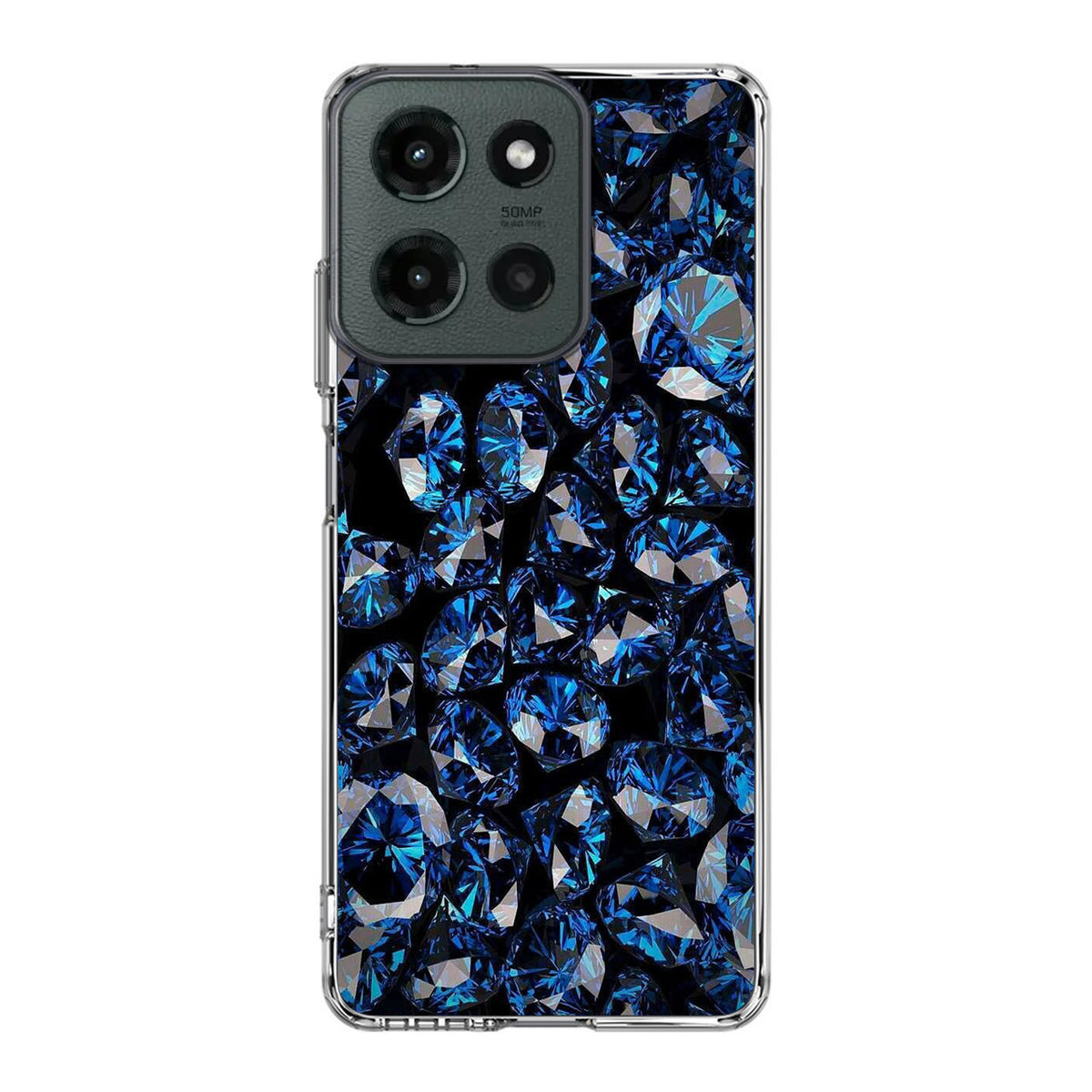 Blue Diamonds Pattern Motorola Moto G 2025 Case