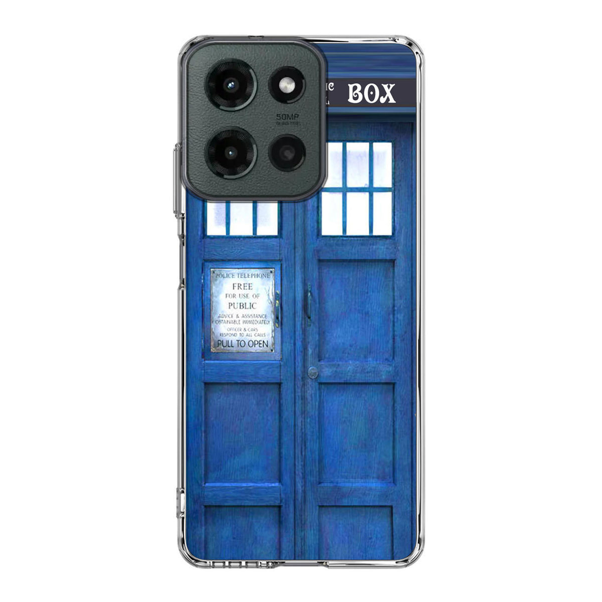 Blue Police Call Box Motorola Moto G 2025 Case