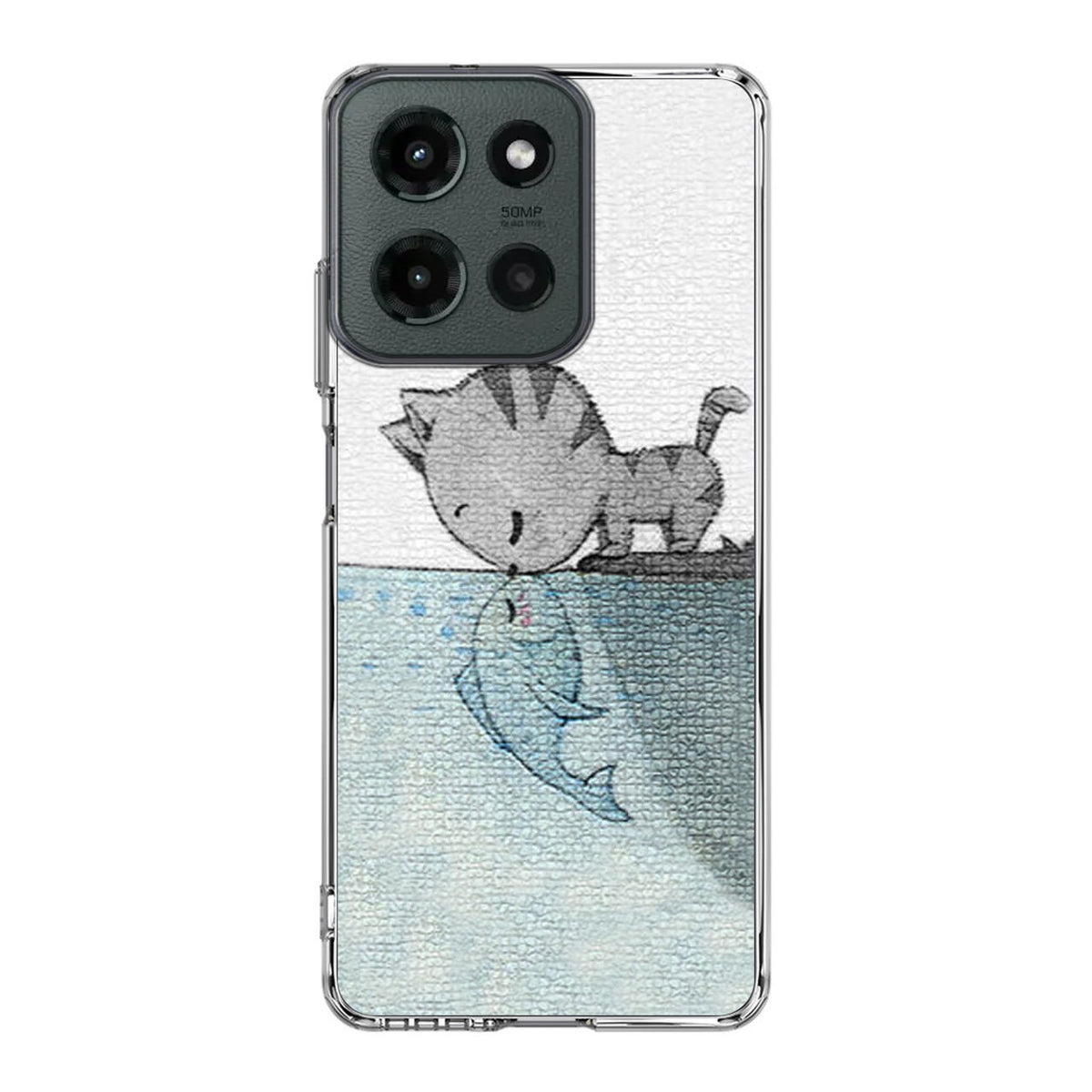 Cat Fish Kisses Motorola Moto G 2025 Case