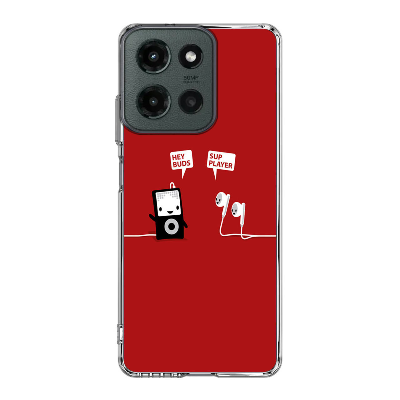 Funny Music Headphones Player Buds Motorola Moto G 2025 Case