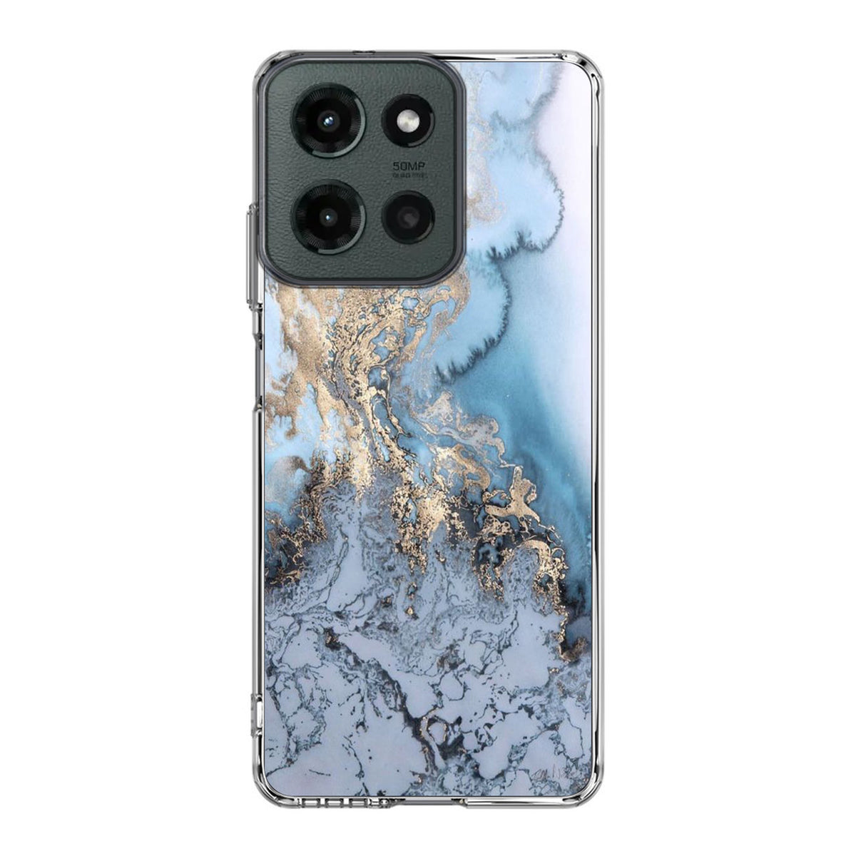 Golden Azure Marble Motorola Moto G 2025 Case