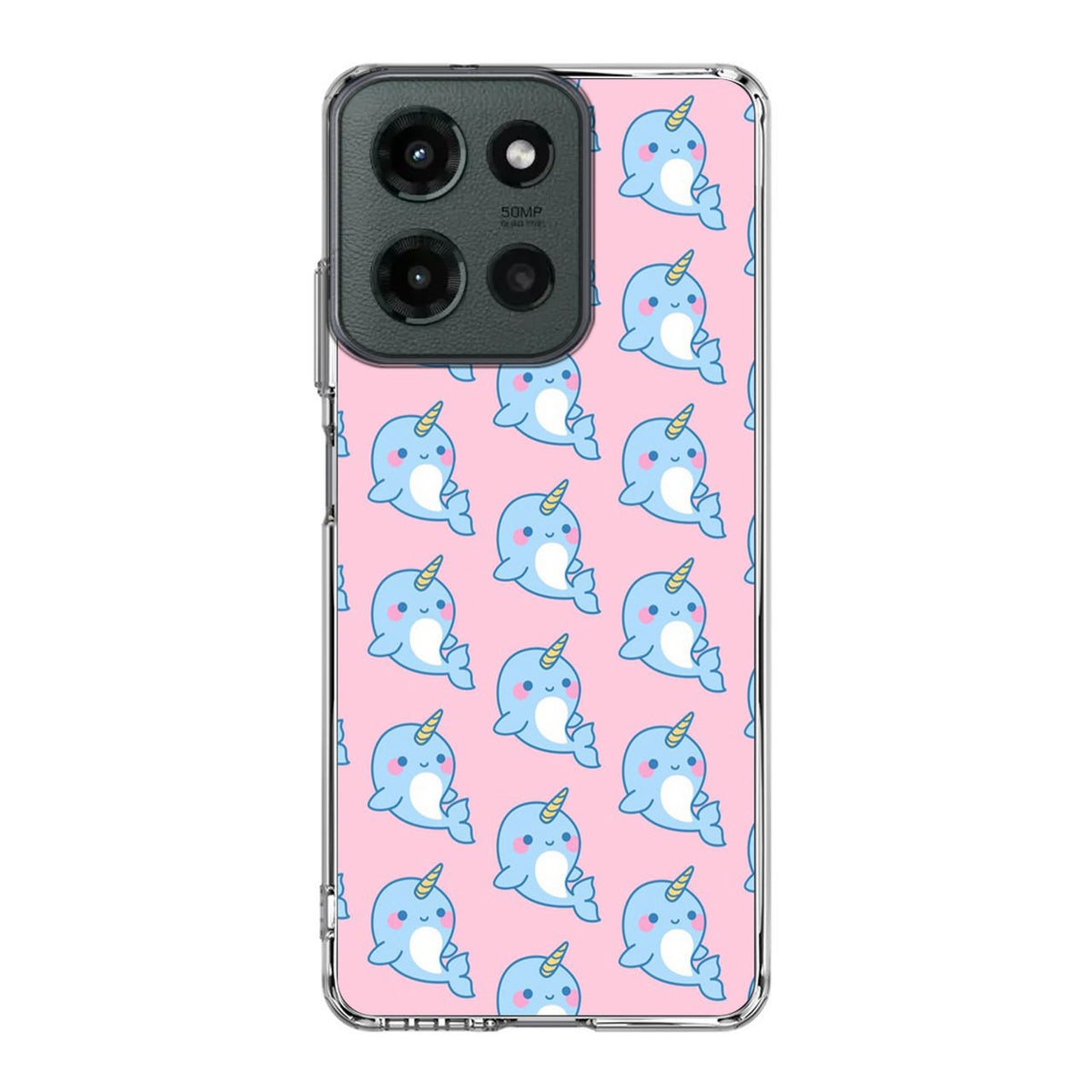 Horned Whales Pattern Motorola Moto G 2025 Case