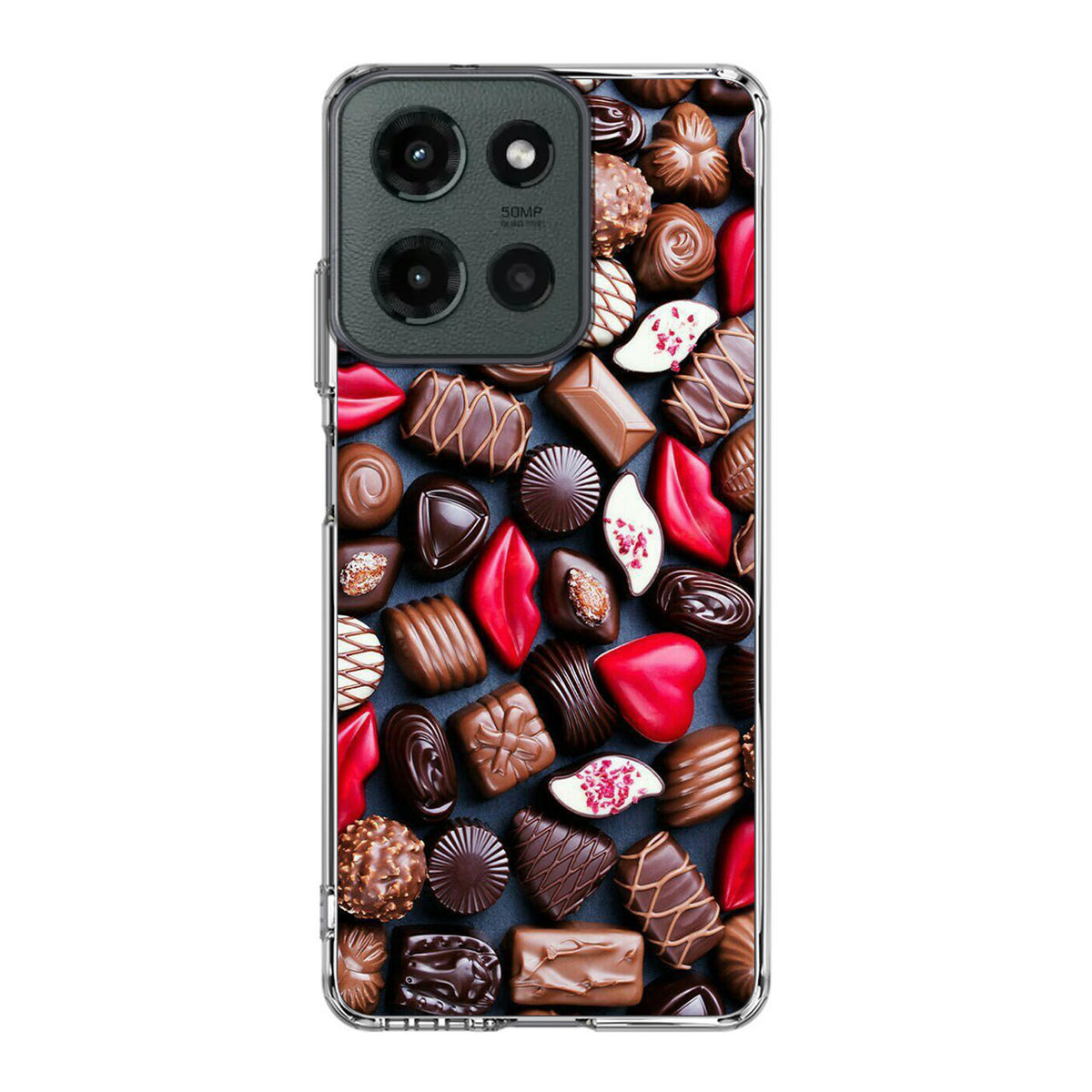 I Love Choco Pattern Motorola Moto G 2025 Case