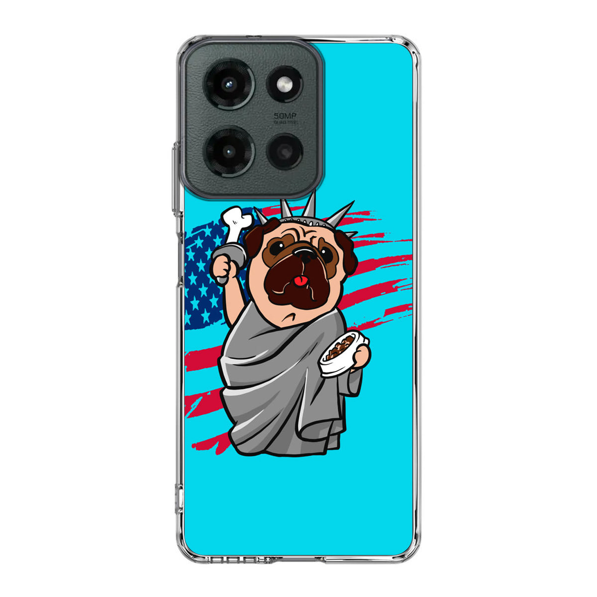 Independence Day Pug Motorola Moto G 2025 Case