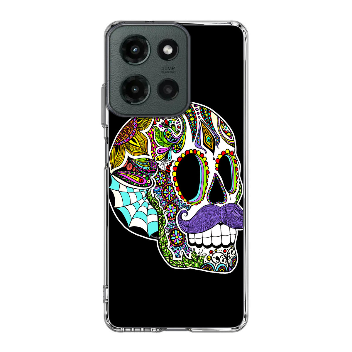 Mustache Sugar Skull Motorola Moto G 2025 Case